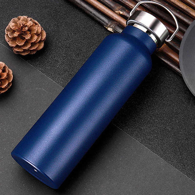 600ml Large Capacity Sports Water Bottle Portable Design Stainless Steel Thermos Bottle Vacuum Flasks