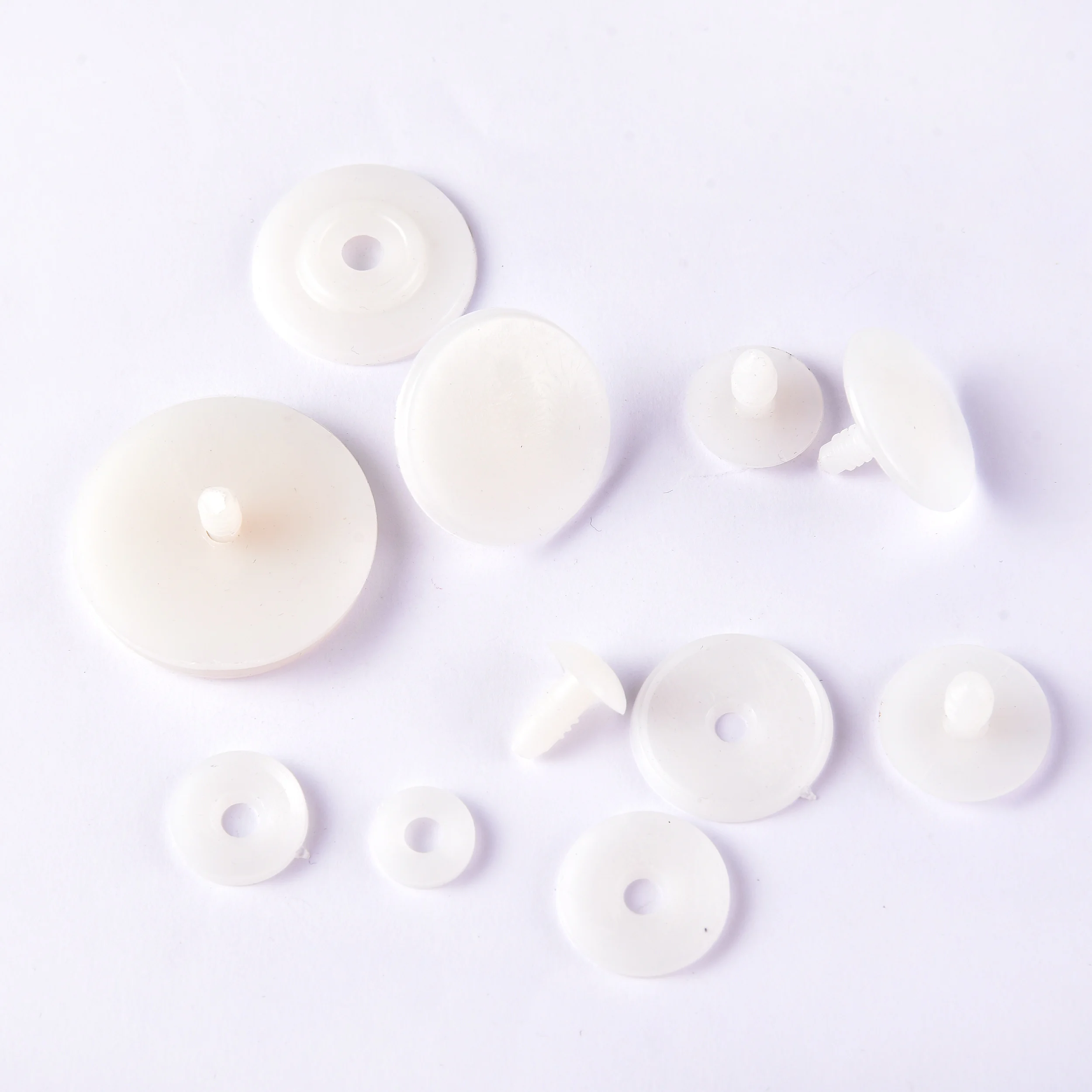 10Sets Size 25/30/35/40/45mm White Plastic Doll Joints Dolls Accessories For Stuffed Toy Teddy Bear Making DIY Crafts Child Gift