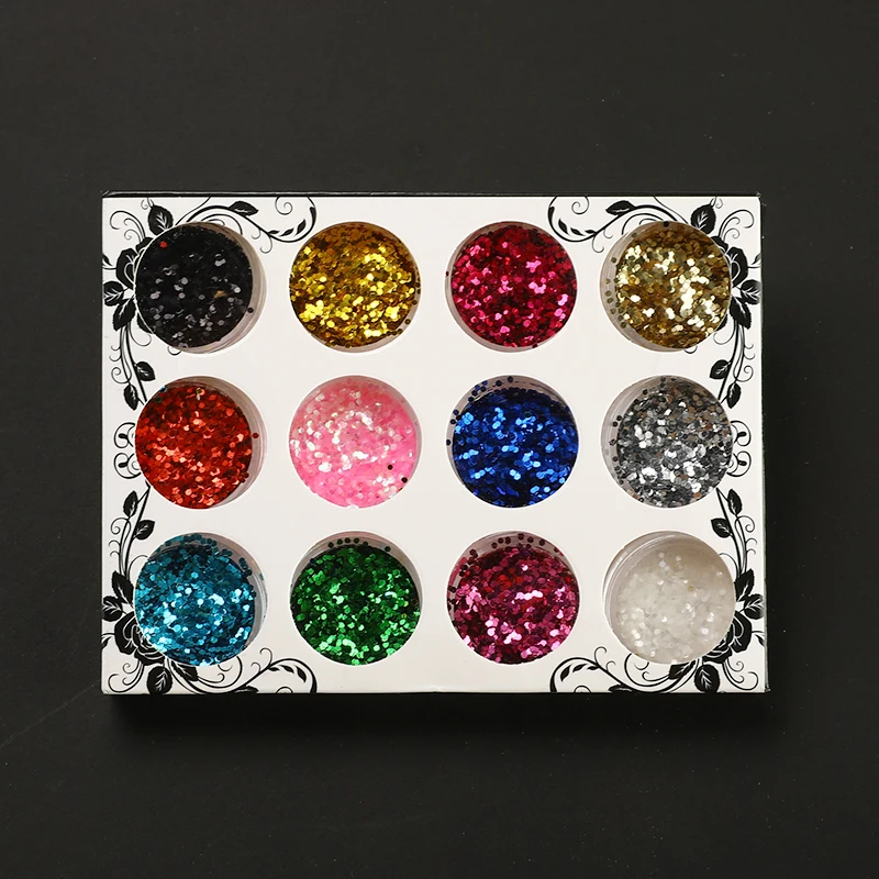 12pcs/set Sequins Flowing Patches Appliques DIY Hairpin Hair Clip Accessories for Children Girl's Jewelry