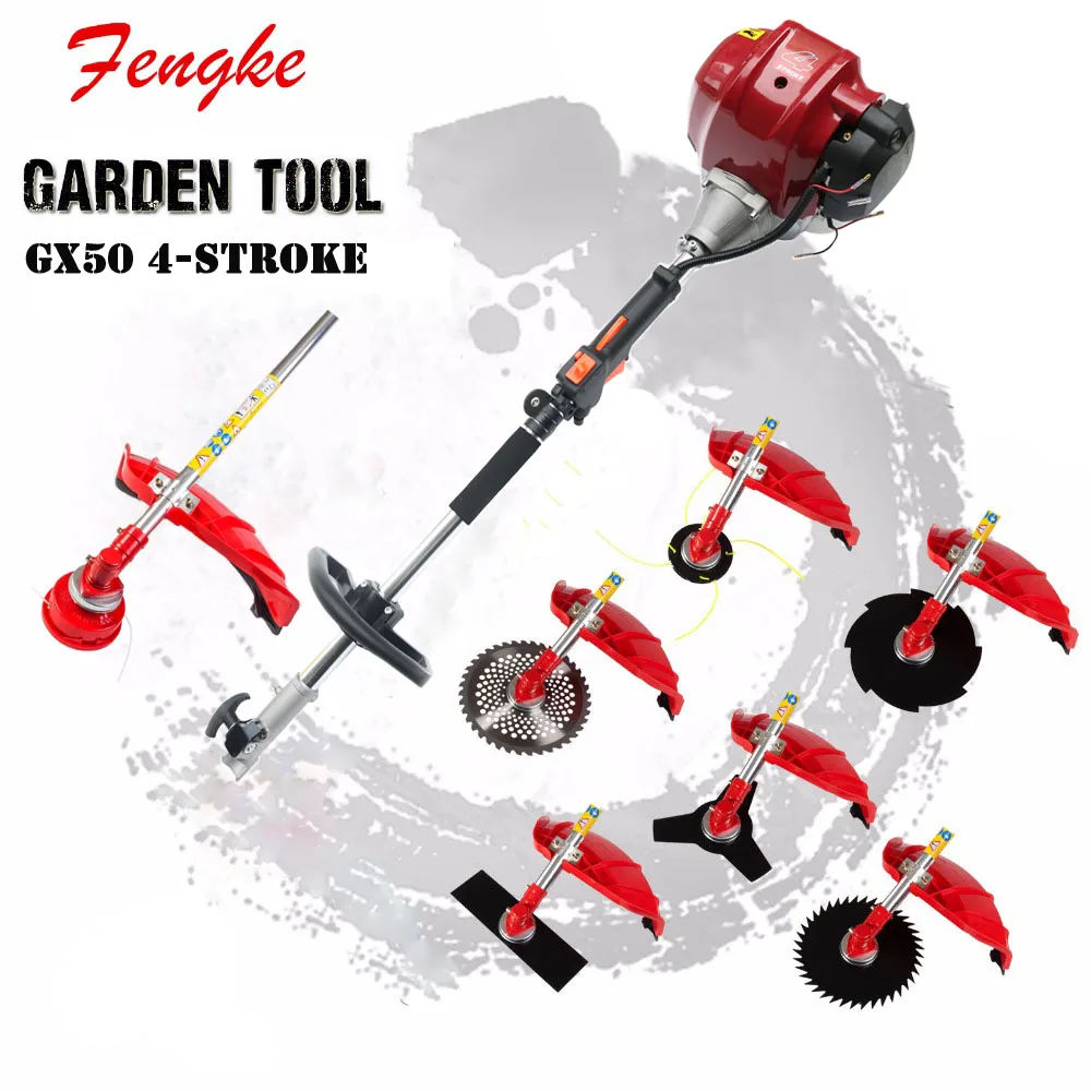 Gás String Trimmer 4-cycle Gás Escova Cortador Eixo Reto em Cordless Grass Edger Weed Wacker Gasolina Power 47.9c 1.47kw