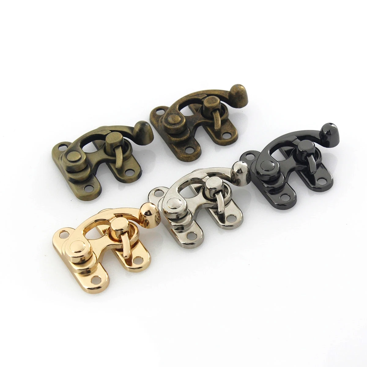 1pcs Metal Vintage Wooden Box Lock Fashion Buckle With Screws for DIY Bags Luggage Handbags Furniture Hardware Accessories