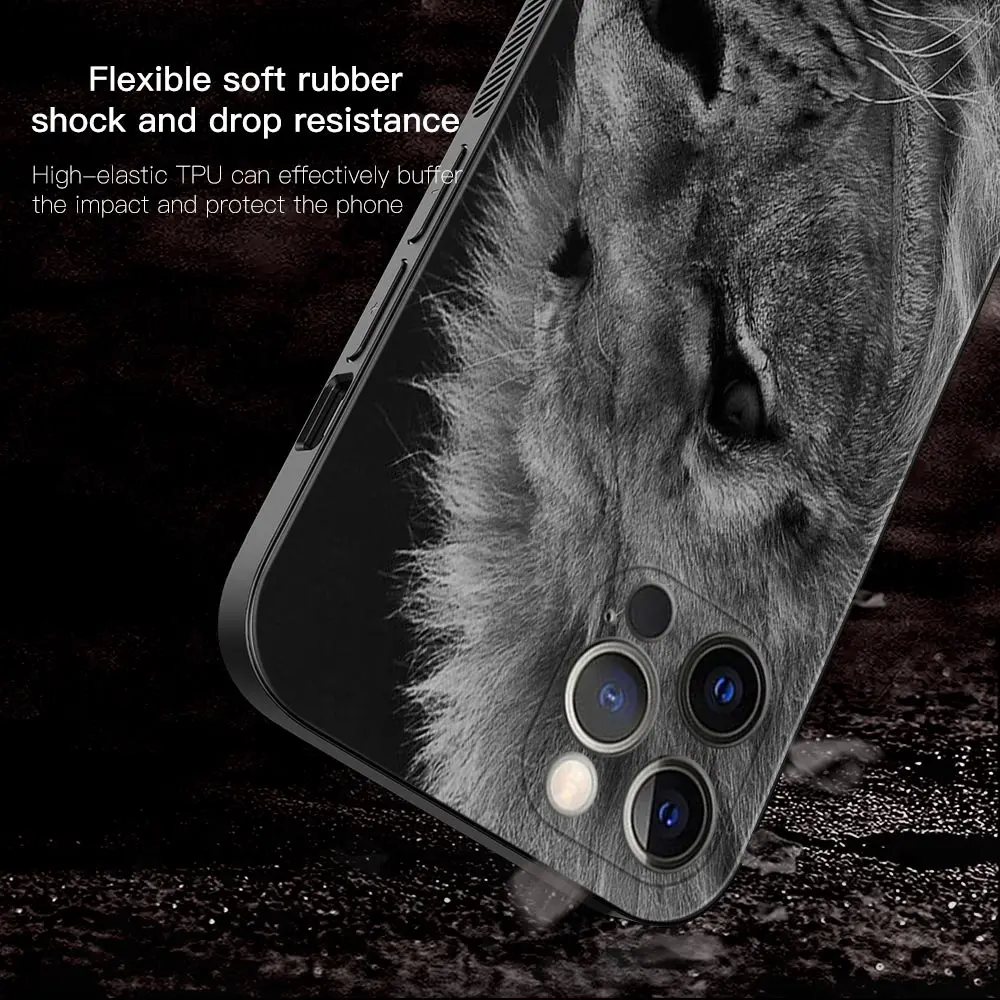 Case For Apple iPhone 15 14 14 13 12 11 Pro Max Mini XS Max XR X 7 8 Plus Cover Shell Wolf Dog Cat Bird Lion Tiger Animal