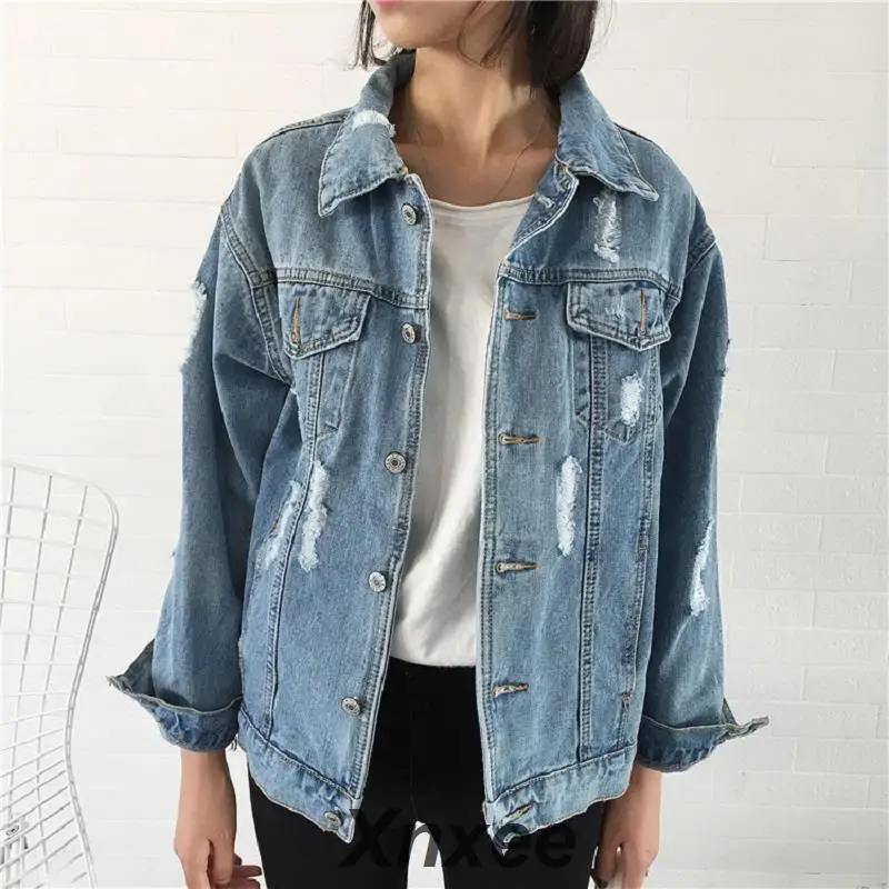

Women Basic Coat Denim Jacket Women Winter Denim Jacket for Women Jeansjacket Women Xnxee Denim Coat Lady Loose Fit Casual Style
