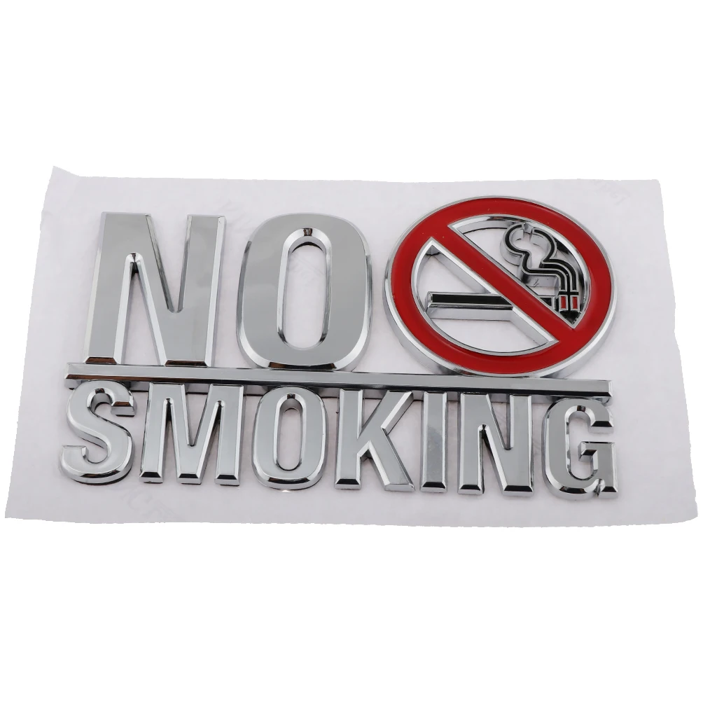 Sticky Acrylic No Smoking Warning Sign Bar Pub Decor Wall Sticker Plaque