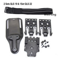 Hunting Quick Locking System Kit Drop Thigh Strap Band with QLS 19 22 Gun Holster for GL 17/USP/Beretta M9 Belt Platfrom