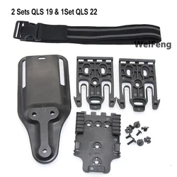 Hunting Quick Locking System Kit Drop Thigh Strap Band with QLS 19 22 Gun Holster for GL 17/USP/Betta M9 Belt Platfrom