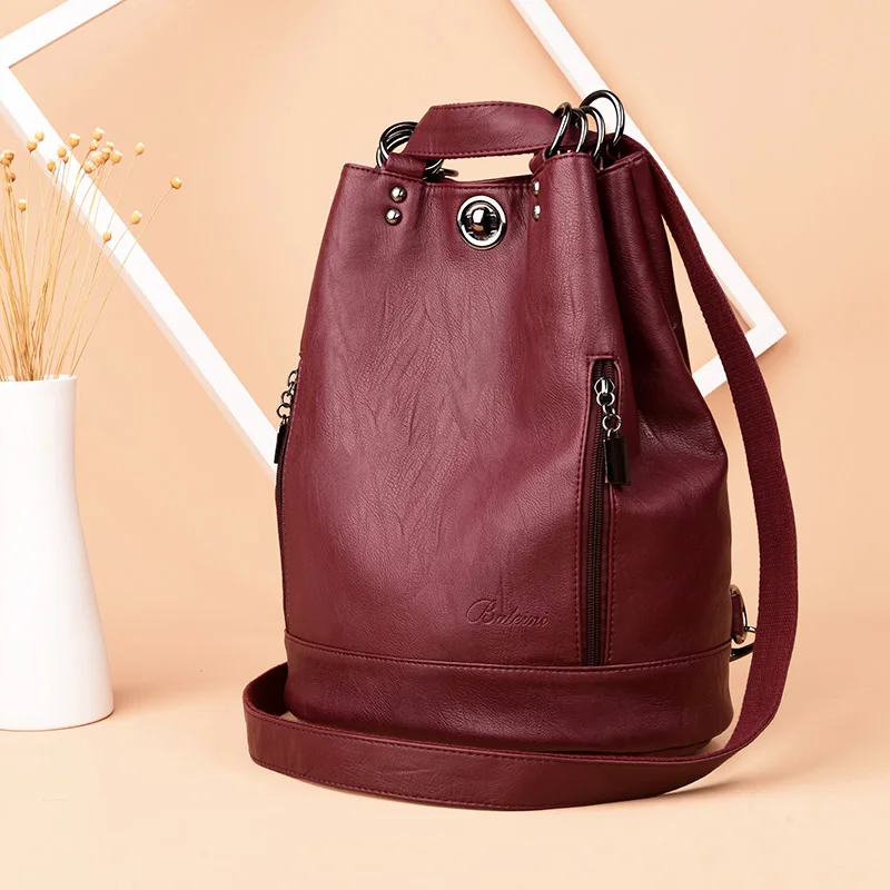 2024 novas mulheres mochila de couro alta qualidade mochilas escolares para meninas adolescentes marca luxo bolsa ombro bagpack