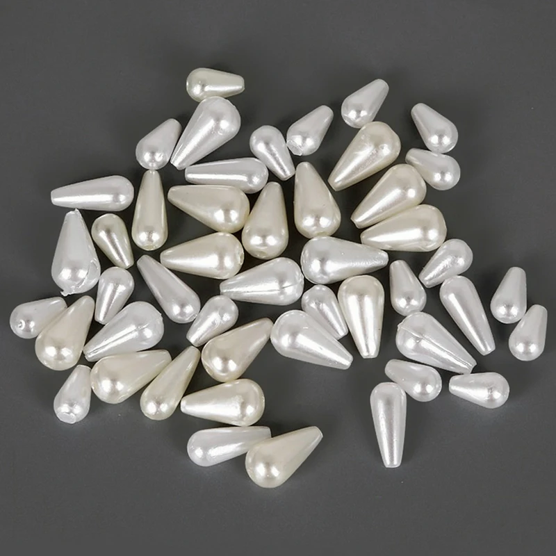 

Teardrop ABS Plastic Imitation Pearl 6x10mm 6x14mm 8x14mm Loose Beads Lot For Jewelry Making DIY Crafts Findings