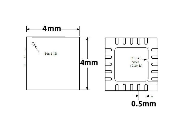 QFN20 test socket WSON20 DFN20 MLF20 IC SOCKET QFN-20BT-0.5-01 Pitch=0.5mm Size=4x4mm