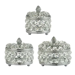 Vintage Earrings Plate Jewelry Box Protable Crystal Earrings Ring Multi-function Jewelry Storage Box Trendy Decor Party Gift