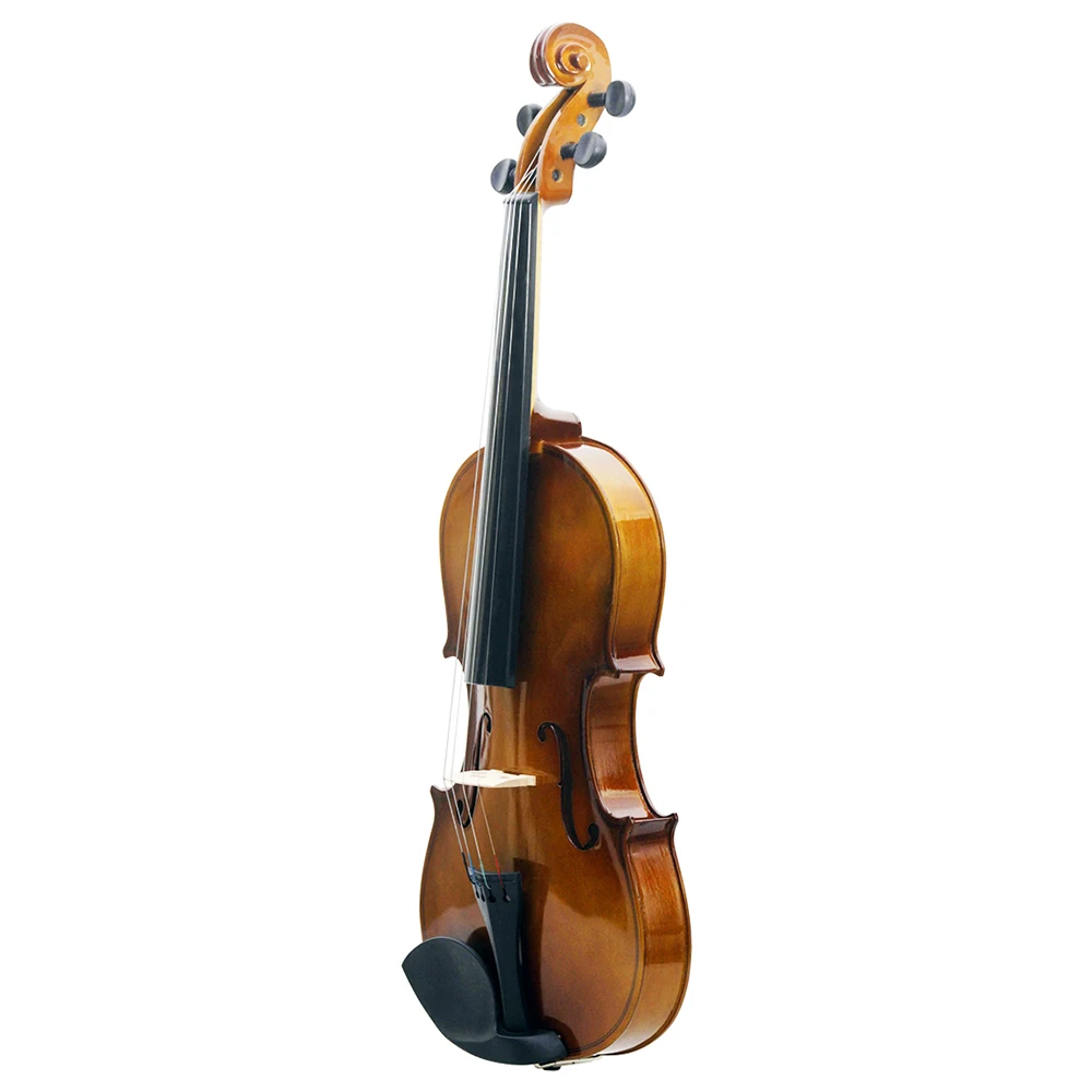 Violon acoustique rétro en bois naturel avec étui, instrument de musique professionnel, en tilleul, ABS, 4/4