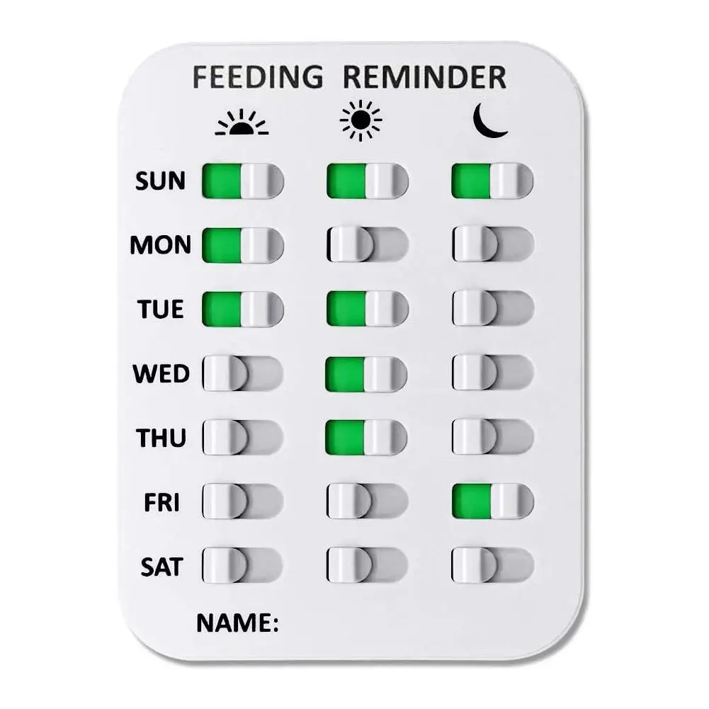 Multi Pet Feeding Reminder Chart Elderly Sticker Daily Indication Chart 3 Times A Day Reminder For Pet Cats Puppy/Kid/Old People