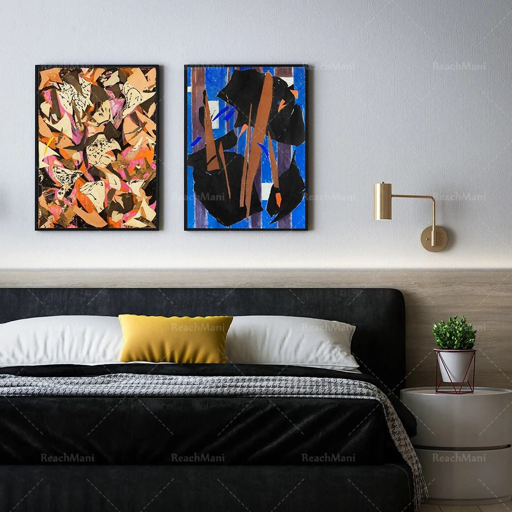 Jackson Pollock, Lee Krasner, Bald Eagle, Blue Level, Exhibition Poster, Modern Abstract Art Deco Canvas Print Gift