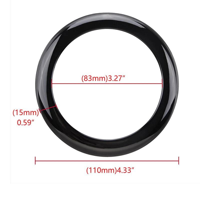 Rear Badge Ring Car Logo Cover Trim Frame Fit For BMW 1 Series F20 / F21 2011-2019 Decorations Accessories Black M Edition