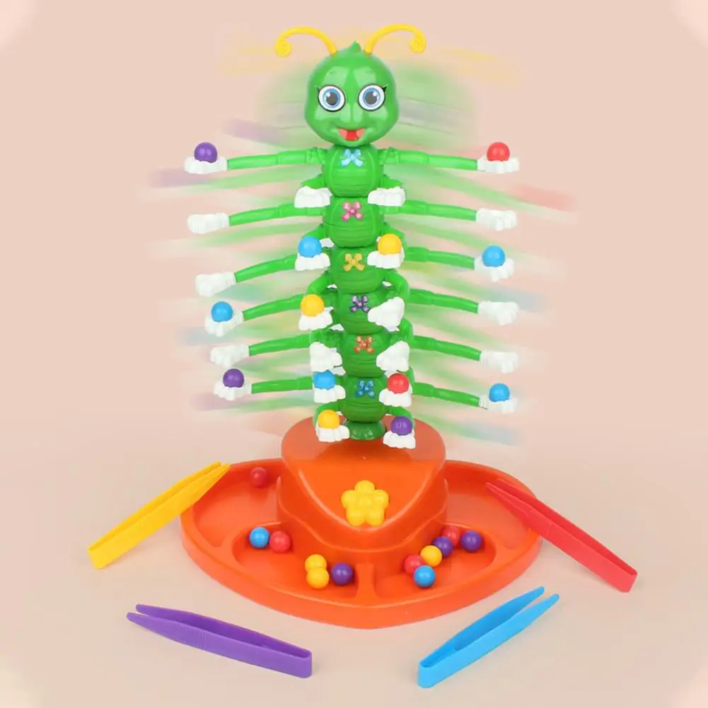 Giggle Wiggle Swing Bug Toy Electric Green Smile Caterpillar Lovely Swing Toy Wiggle Giggle Game Interactive toys Balance toy