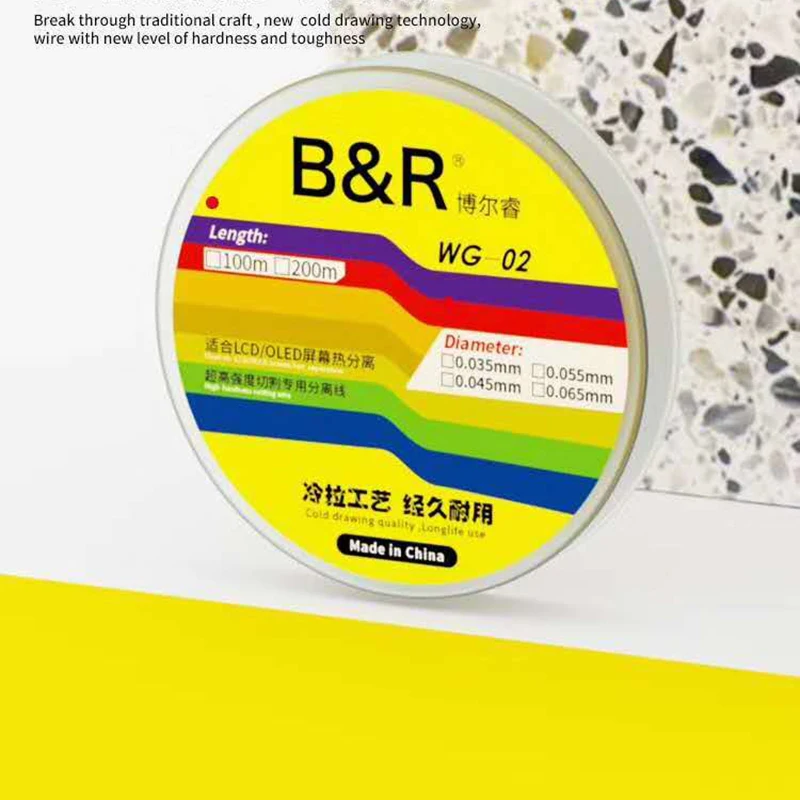 New cold drawn durable special gold wire high hardness cutting line LCD/OLED screen separation diamond wire mobile phone repair