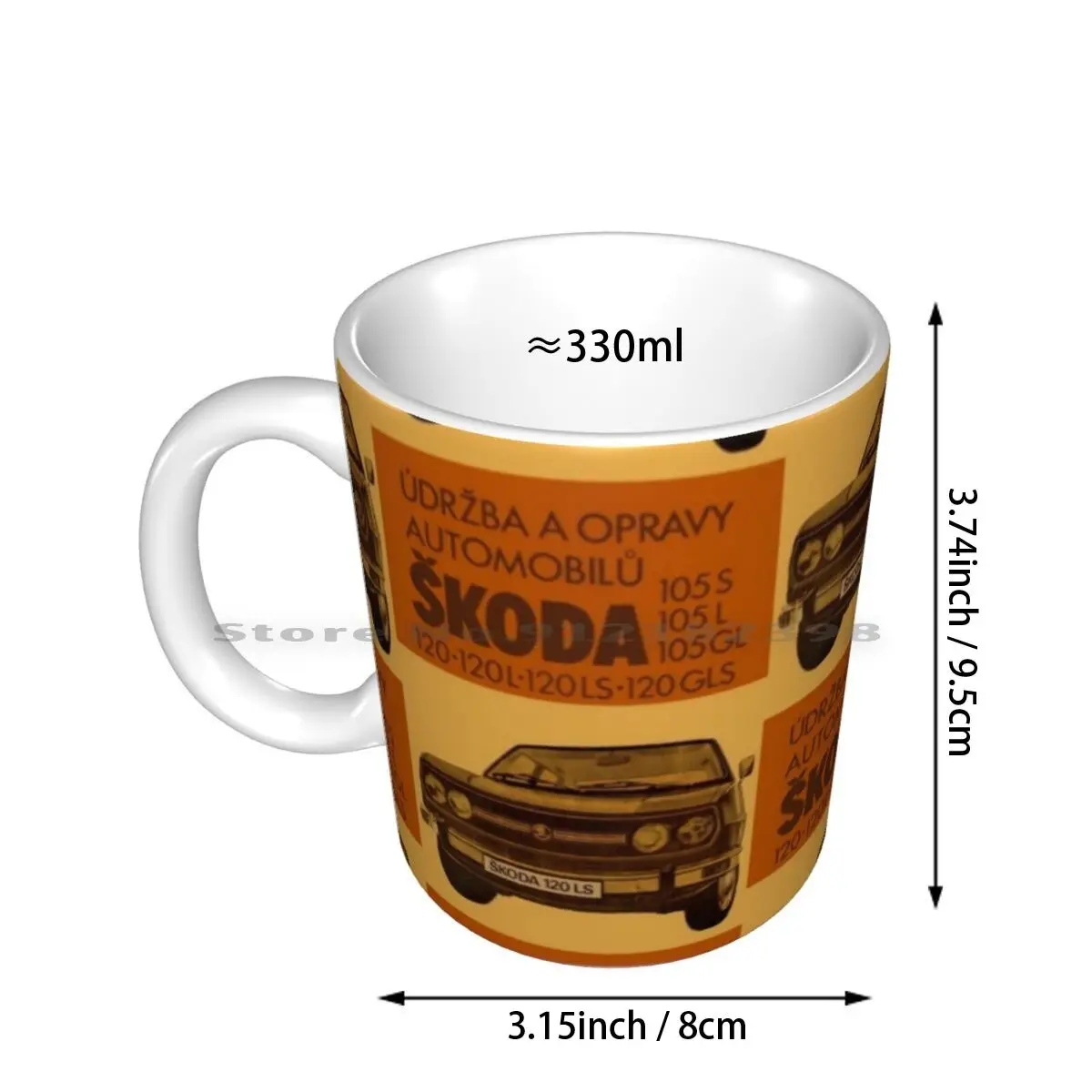 Skoda 120 Ls / 105 / Estelle Ceramic Mugs Coffee Cups Milk Tea Mug Skoda Estelle 1970s 1980s 70s 80s Car Cars Classic Classic