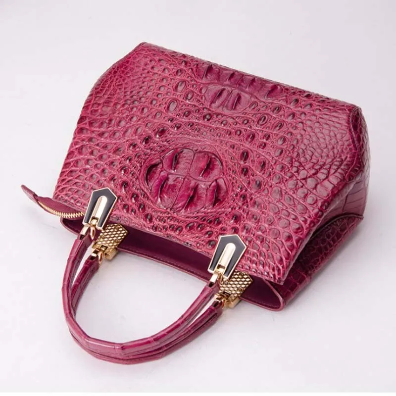 hongqiangyin Thailand  crocodile  handbag  female  new  Oblique cross package  Single shoulder  fashion leisure  women handbag