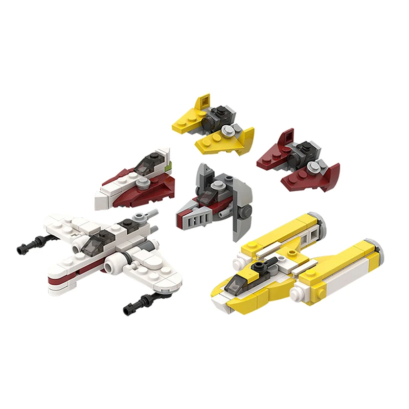 Micro Republic MIni Fighter MOC Building Blocks World Famous Space Moive Wars Series Simulation DIY Bricks Children Gifts Toys