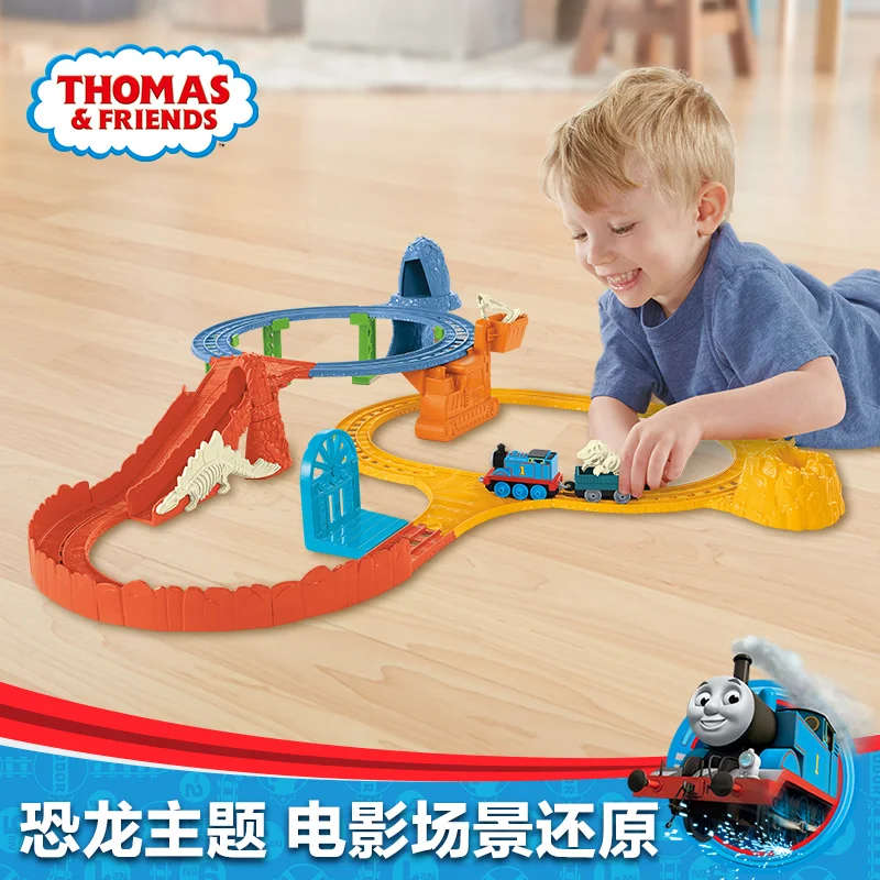 Original Thomas and friends of the dinosaur fossil transport set CDV09 small train track kids gifts children\'s toys