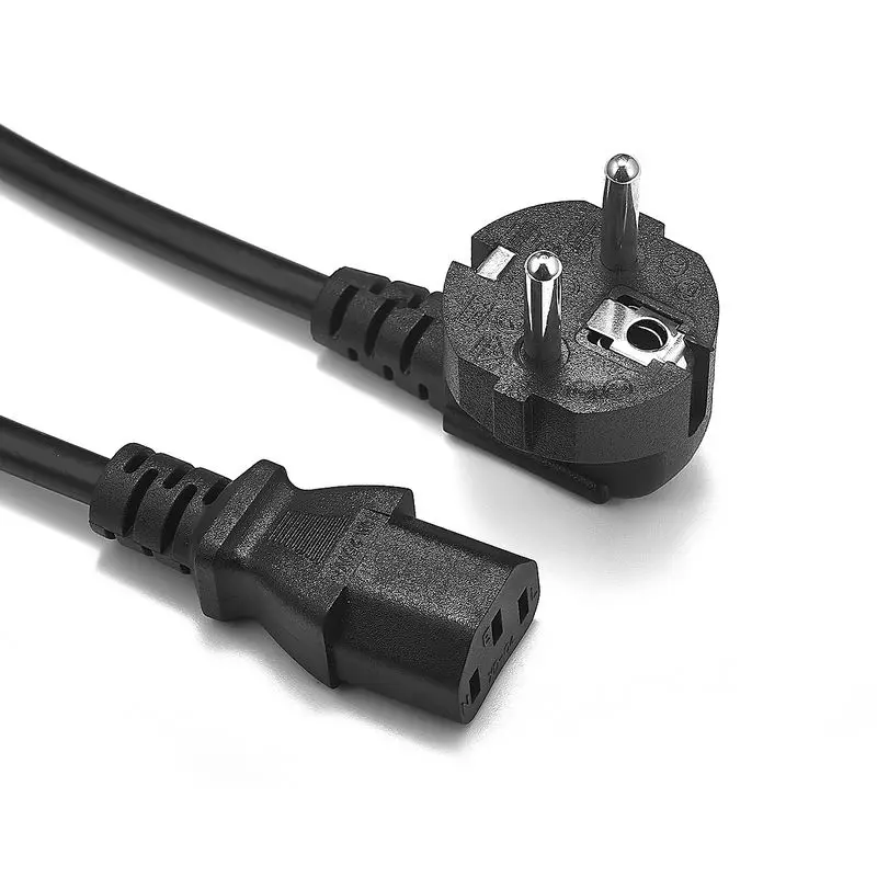 EU Power Cord 1.5m 1.8m 6ft Euro Plug Schuko to IEC C13 Power Supply Cable For PC Computer Monitor Epson HP Printer TV