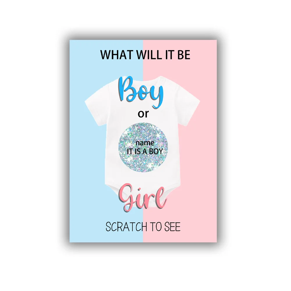 

Gender Reveal Scratch Cards, Scratch-off Cards, Blue or Pink, Pregnancy Announcement, Girl or Boy