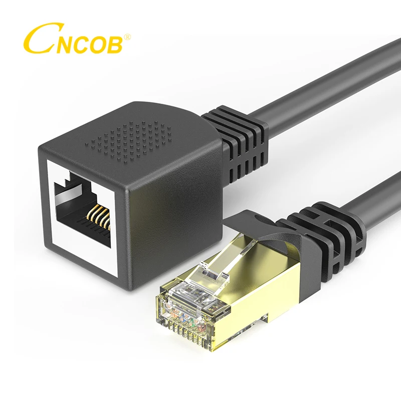 RJ45 CAT6 Extension Cable Adapter Gigabit Ethernet Network Patch Cords Male to Female Compatible with CAT 6 5E 5