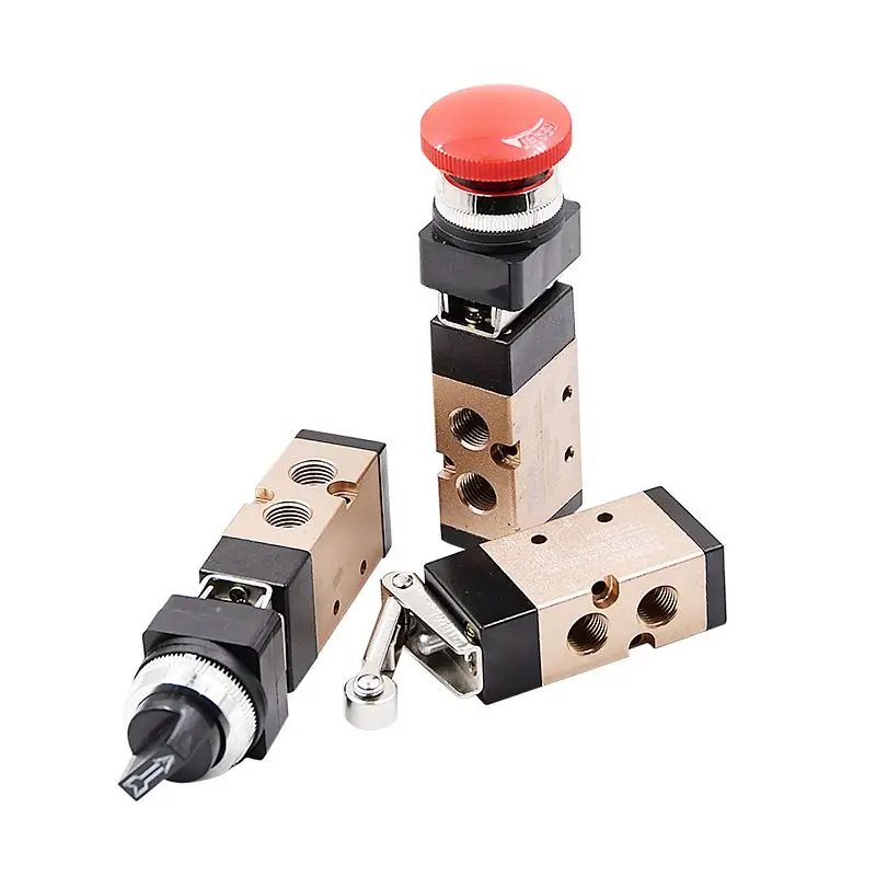 Pneumatic Two-Position Five-Port-Position Five-Way Mechanical Valve Roller Wheel Button Type MSV-86522R/TB/EB MSV