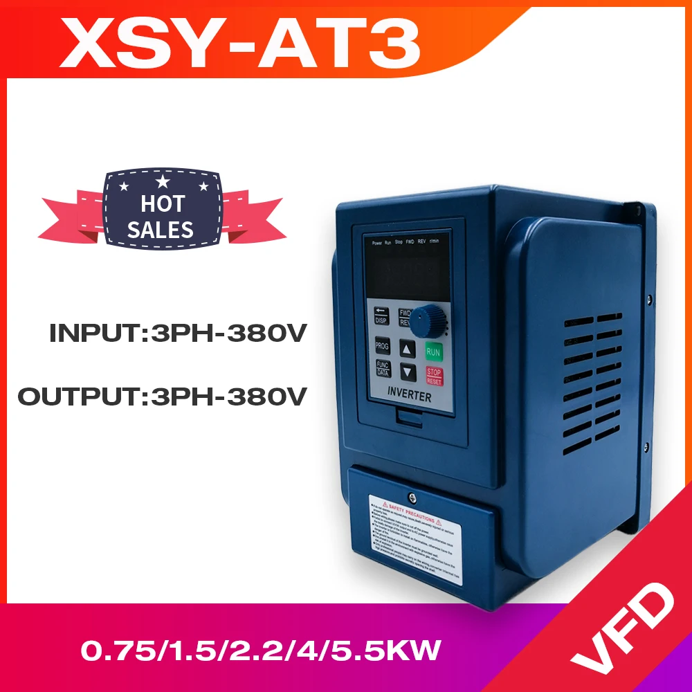 XSY-AT3 VFD AC 380V 1.5kW/2.2KW/4KW/5.5KW/7.5KW  Variable Frequency Drive 3-Phase Speed Controller Inverter Motor VFD Inverter