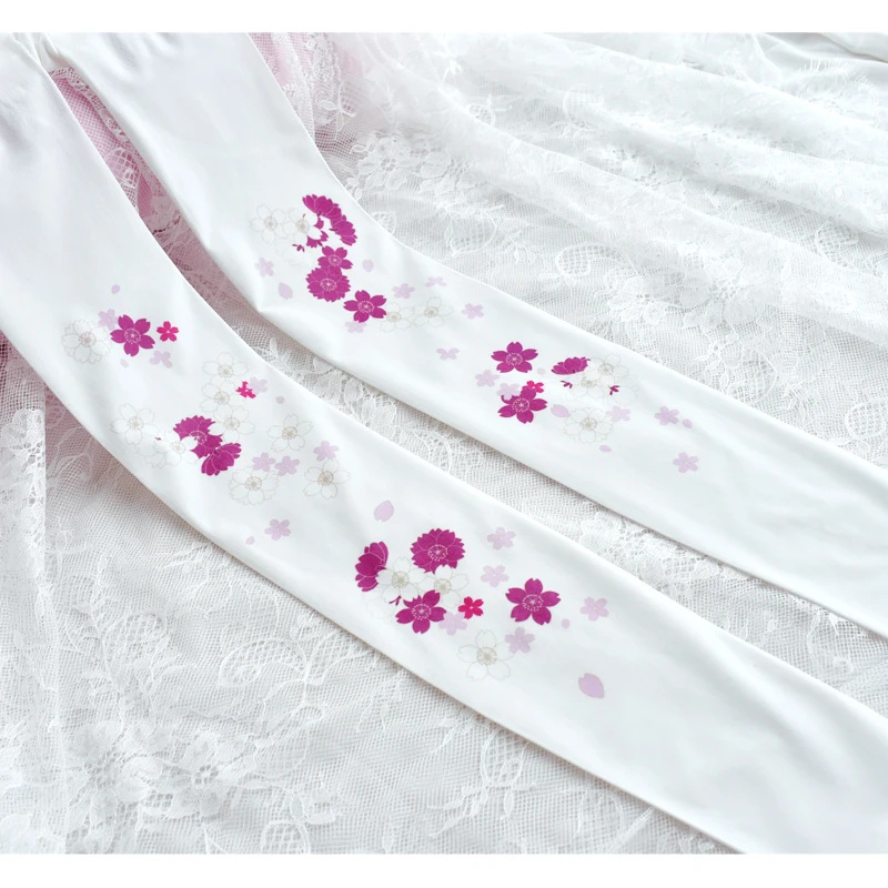 Meias estilo japonês meias lolita fofas sakura girl leggings lolita para estudantes meias diárias meias de beleza para lolita