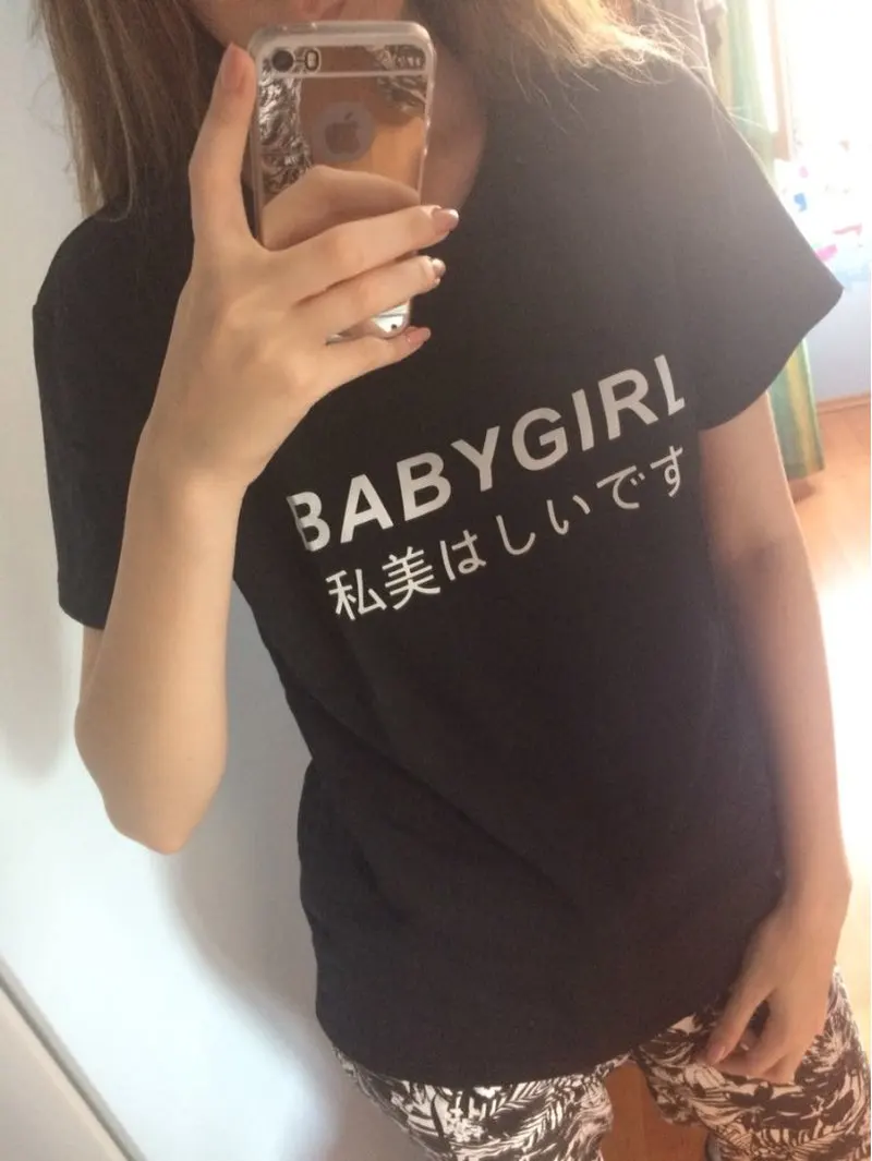 Harajuku Tees Moletom Do Tumblr Casual Tops T Shirt Babygirl Harajuku T-shirt Tumblr Inspired Softgrunge Daddy Pale Grunge Cute