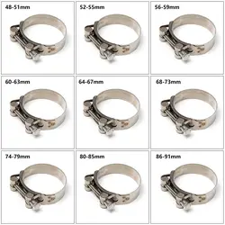 1pc Welding Powerful Exhaust Sealing Repair Tool T Bolt Pipe Clip Stainless Steel Hose Clamps