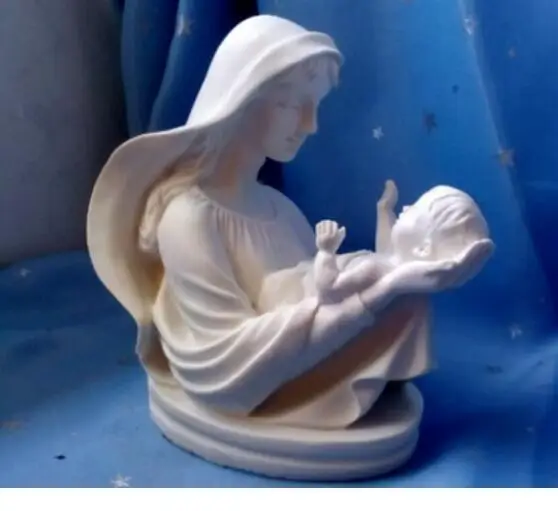 

European household Virgin Mary Holding the baby Jesus Give a motherly Mother's Day gift Beauty figures Sculpture statue