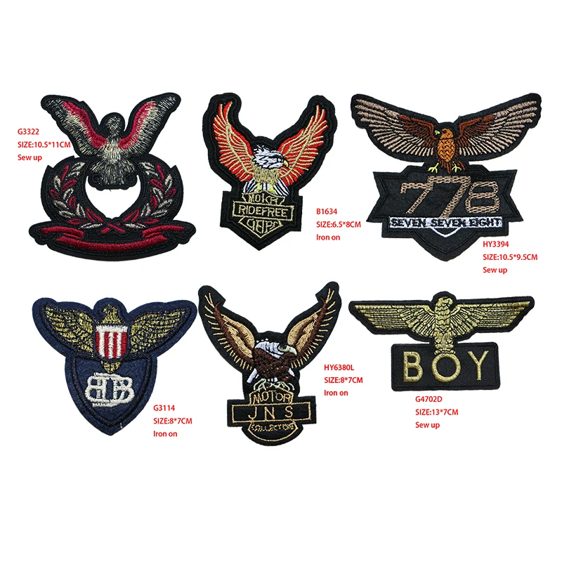 1 Pcs Eagle medal icon Cartoon icon Iron on Patches for Clothing DIY Stripes  Patchwork Stickers for Children Custom Badges