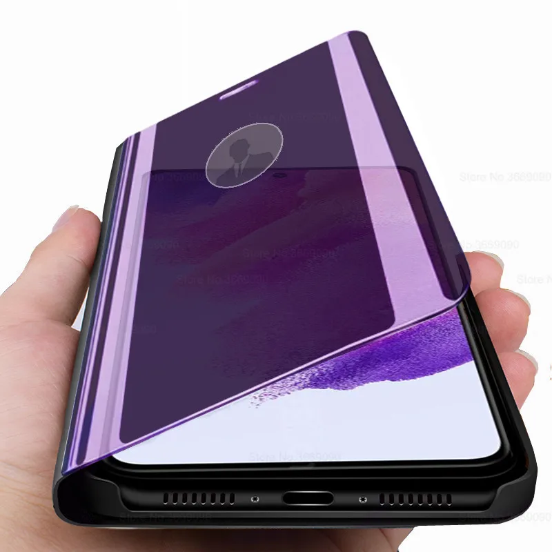 cover for samsung s21 fe case smart mirror flip for samsung galaxy s21fe s 21 fe 21fe 5g 2022 phone magnetic stand book coque