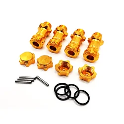 4PCS M17 17 millimetri Estesa Adattatore 30 MILLIMETRI di Alluminio Wheel Hex Hub Adapter Dado Spille Anti-Polvere di Copertura per 1/8 RC Modello di Auto HPI HSP