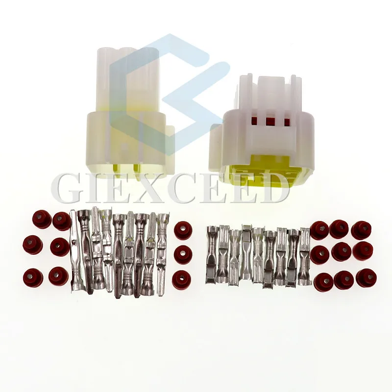 2 Sets 9 Pin Female Male Waterproof Electric Wire Socket AC Assembly Automotive Plug For Car