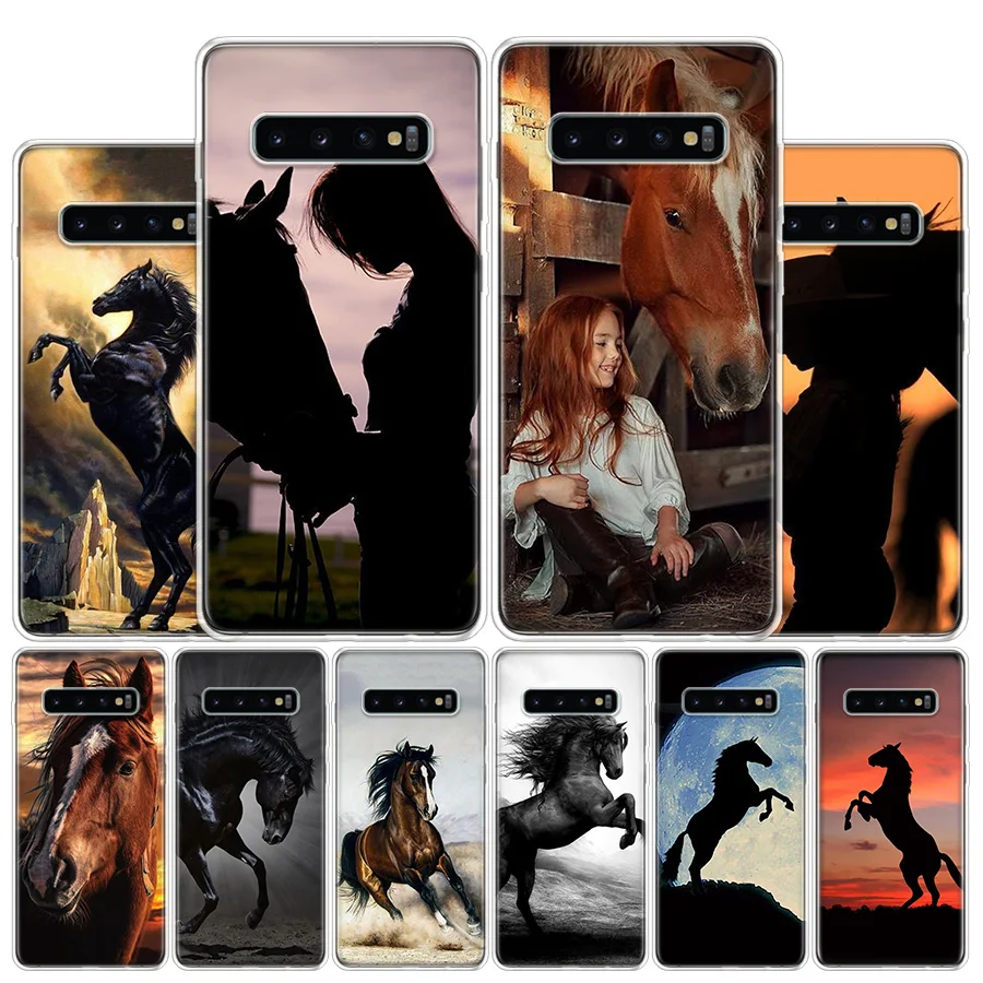 Hot Galloping Horse Cover Phone Case For Samsung Galaxy A51 A71 A50 A70 A40 A30 A20E A10 A41 A31 A21S A11 A01 A6 A8 + A7 A9 Plus