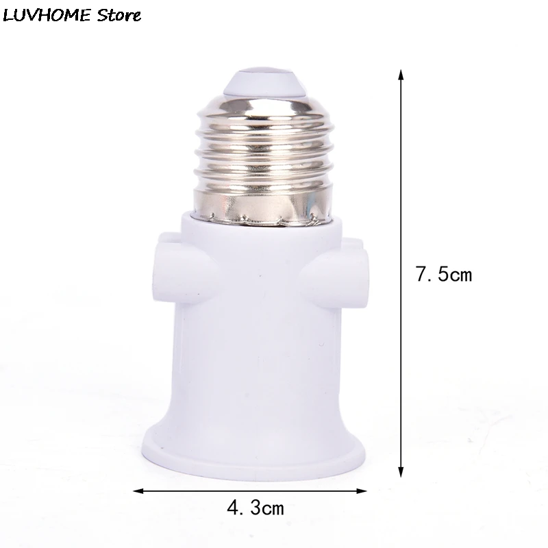PBT Fireproof E27 Bulb Adapter Lamp Holder Base Socket Conversion With EU Plug