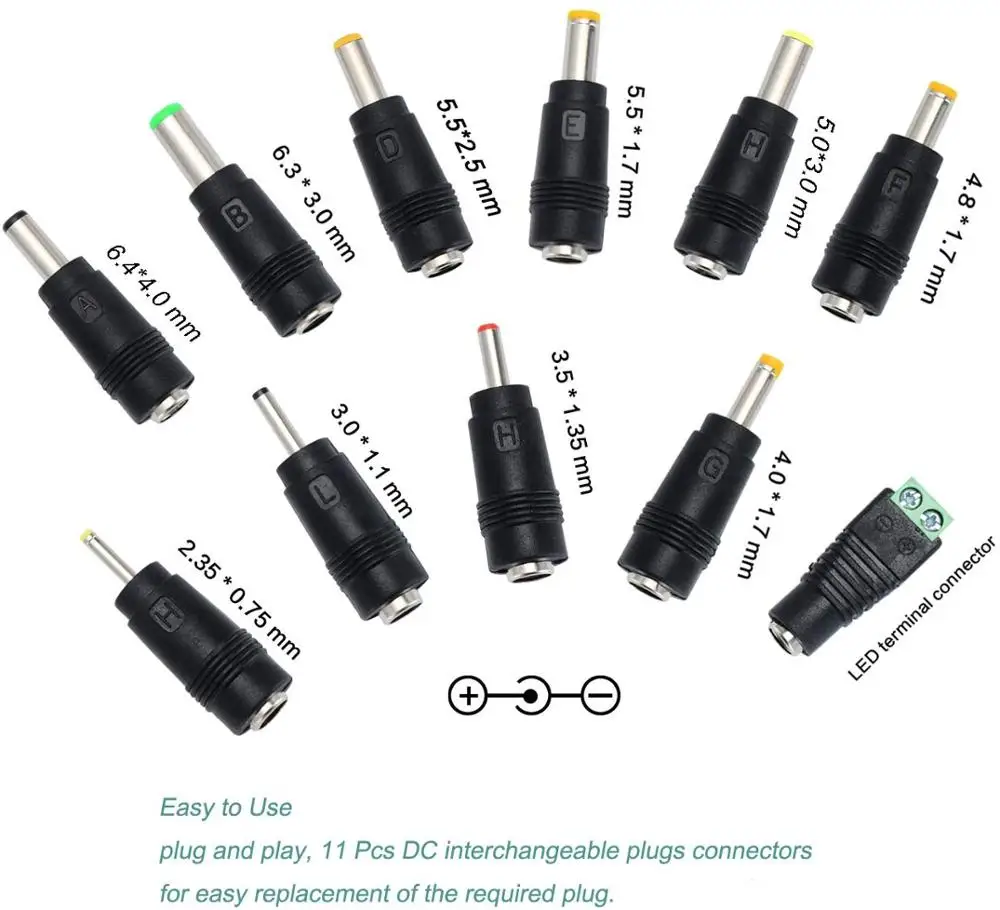 24 فولت التيار المتناوب توريد محول لشرائط LED ، Vizio سامسونج Soundbar ، Dymo تسميات الطابعة ، لوجيتك سباق عجلة مع 5.5X2.1 مللي متر تيار مستمر جاك