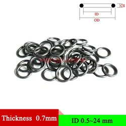 Thickness 0.7mm/0.028inch NBR Rubber Hydraulic Seal O Ring O-ring O Rings Rubber ID 0.5-23mm Sealing gasket