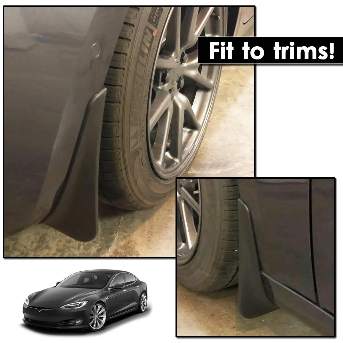 OE Styled Molded Car Mud Flaps For Tesla Model S 2012 2013 2014 2015 2016 2017 2018 2019 Mudflaps Splash Guards Flap Mudguards