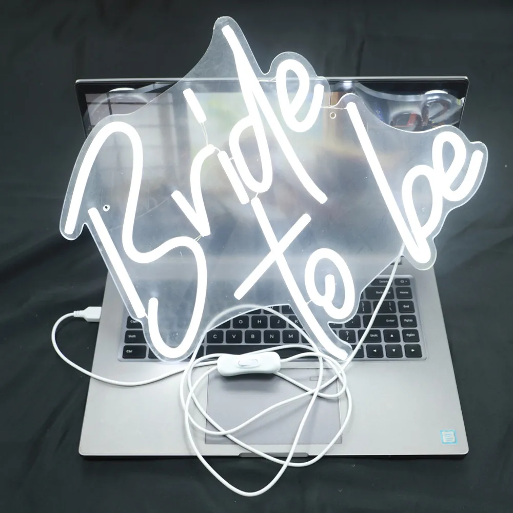 LED 'Bride to Be' Neon Sign USB Powered Decorative Lighting for Home Restaurant Wedding Party Window And Hall