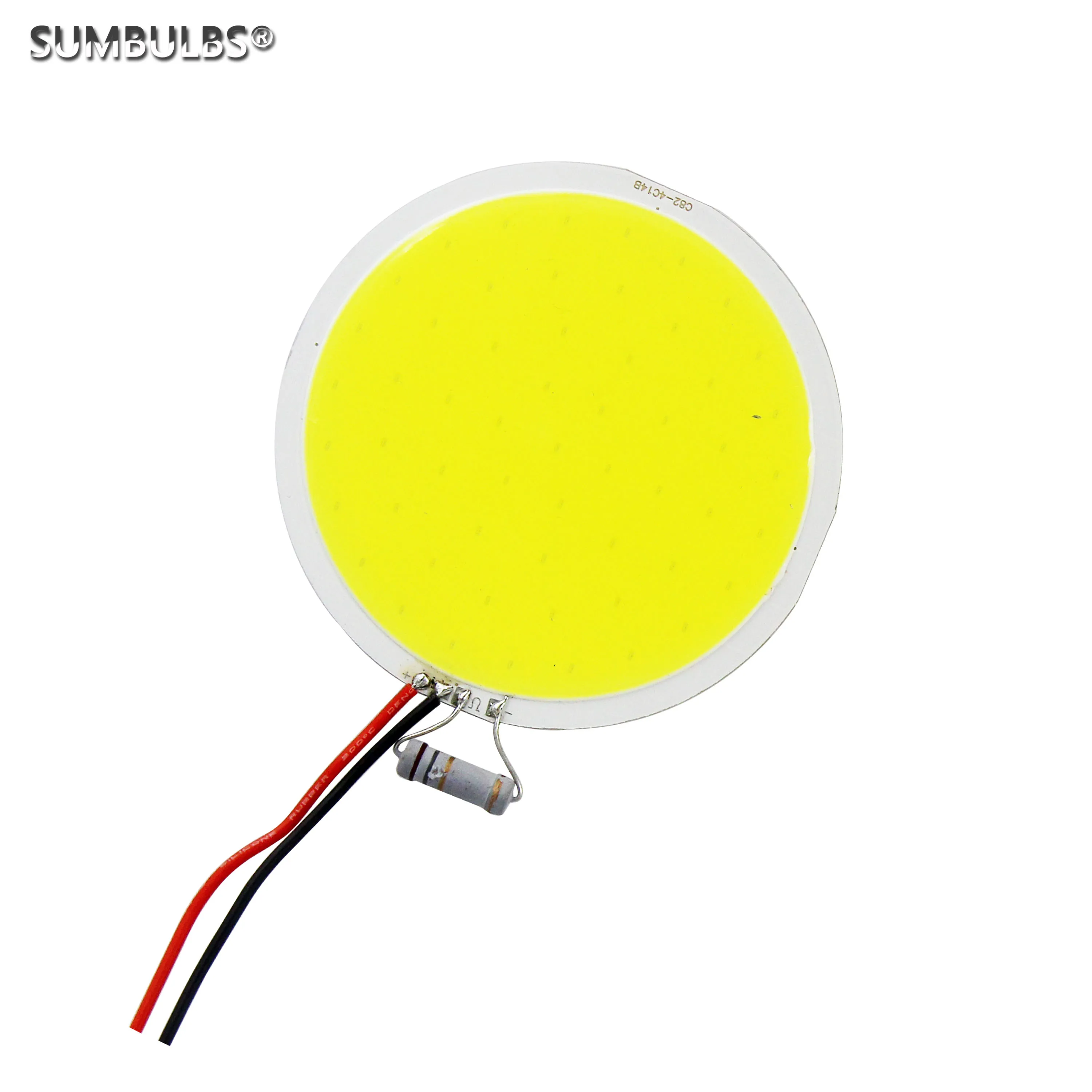 12V 14V DC 82mm Round LED Panel COB Chip on Board Cold White 8w Bulb Module Light Emitting Diode