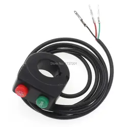 22mm 12V Motorcycle HeadLight Horn Head Light Switch Fit For Electric Vehicle Scooter Bike Quad ATV Black Line ON-Off