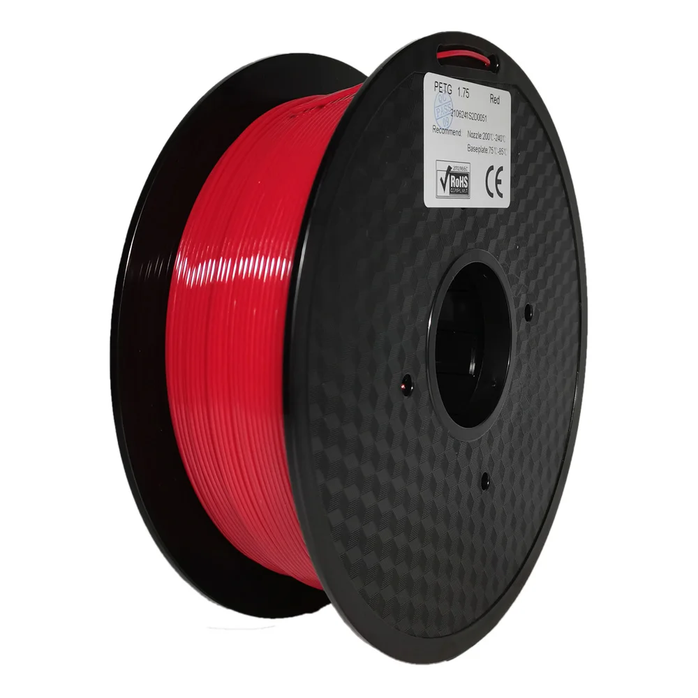 Red 1.75mm High Toughness PETG Filament 3D Printer Filament