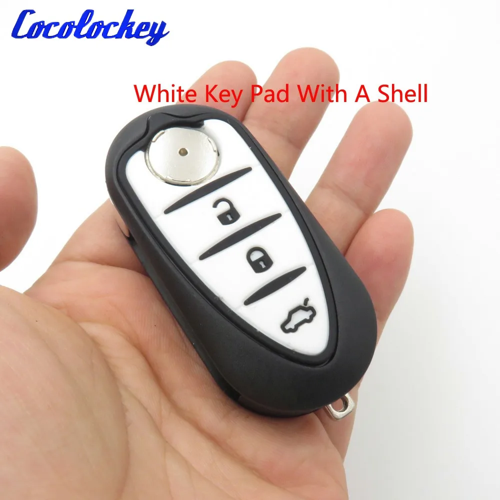 Cocolockey Replacement Car Key Shell Fits for Alfa Romeo Mito Giulietta GTO 159 3 Button Remote Key Fob Case Blade No Logo