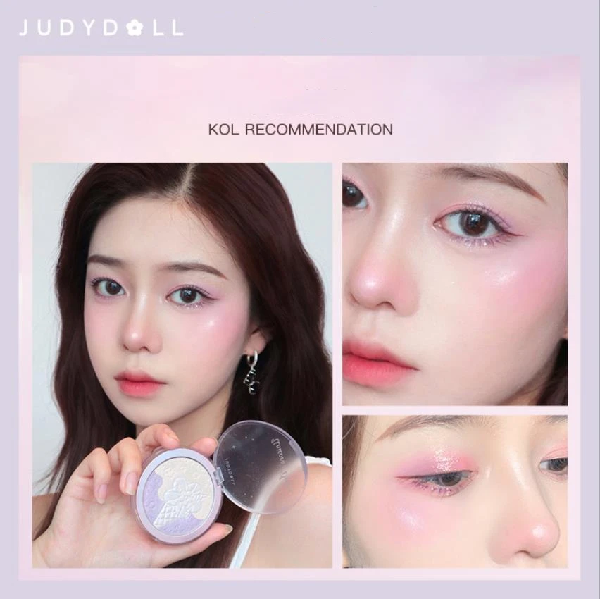 Judydoll Ice Cream Highlighter Palette 3D Brighten Shimmer Waterproof Diamond Galaxy Champagne Cosmetics Women Face Makeup