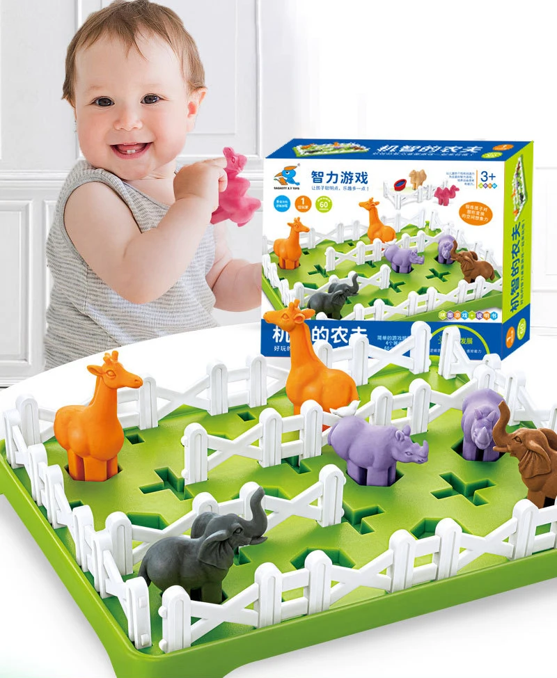 Children Early Education Toys Smart Farmer Table Game Thinking Focus Puzzle Kids Toys Family Logic Board Games