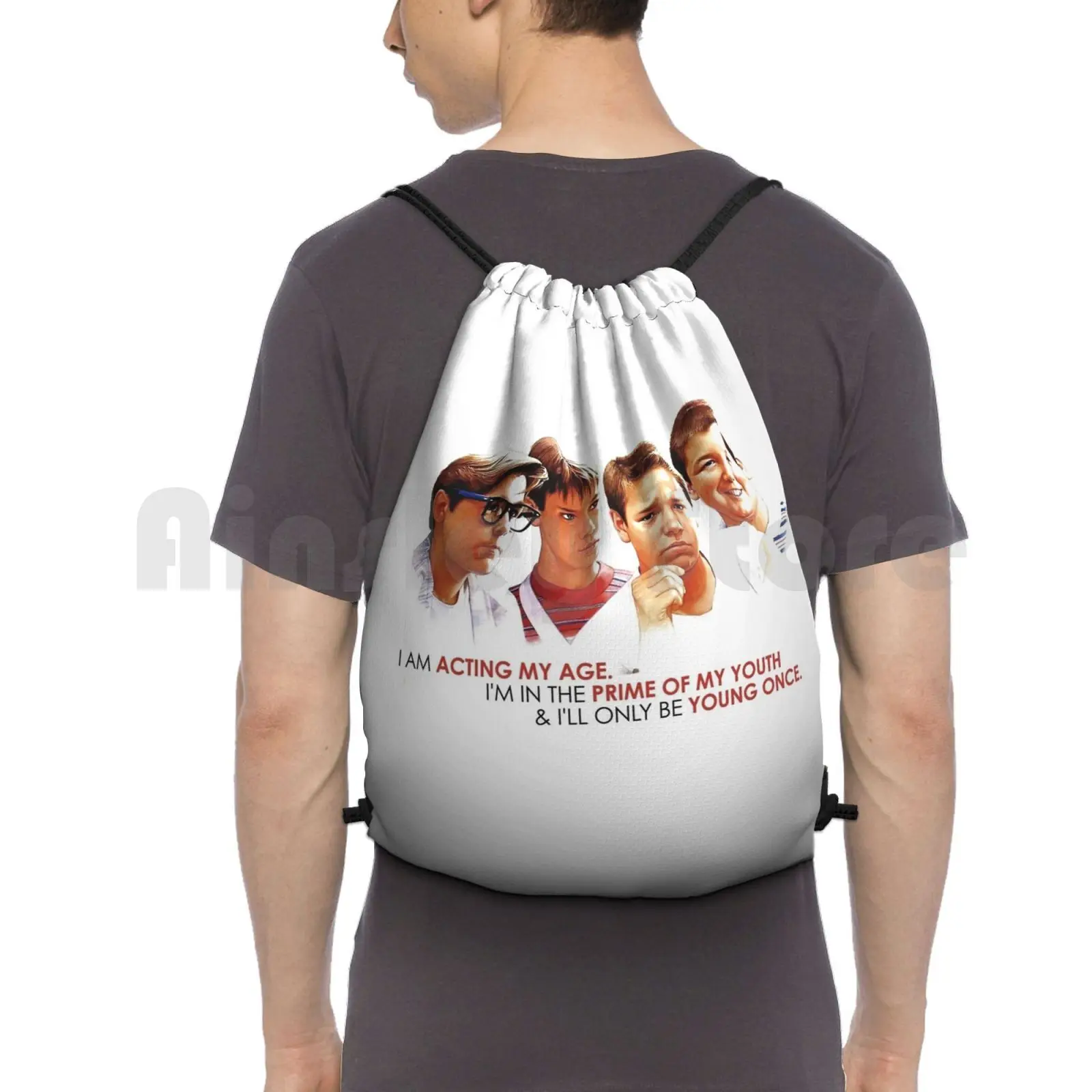 Stand By Me Backpack Drawstring Bags Gym Bag Waterproof Stand By Me 80s Movies Young For Ever Film